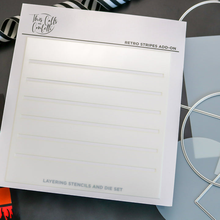 Retro Stripes Add-on Layering Mask, Stencil & Die Set