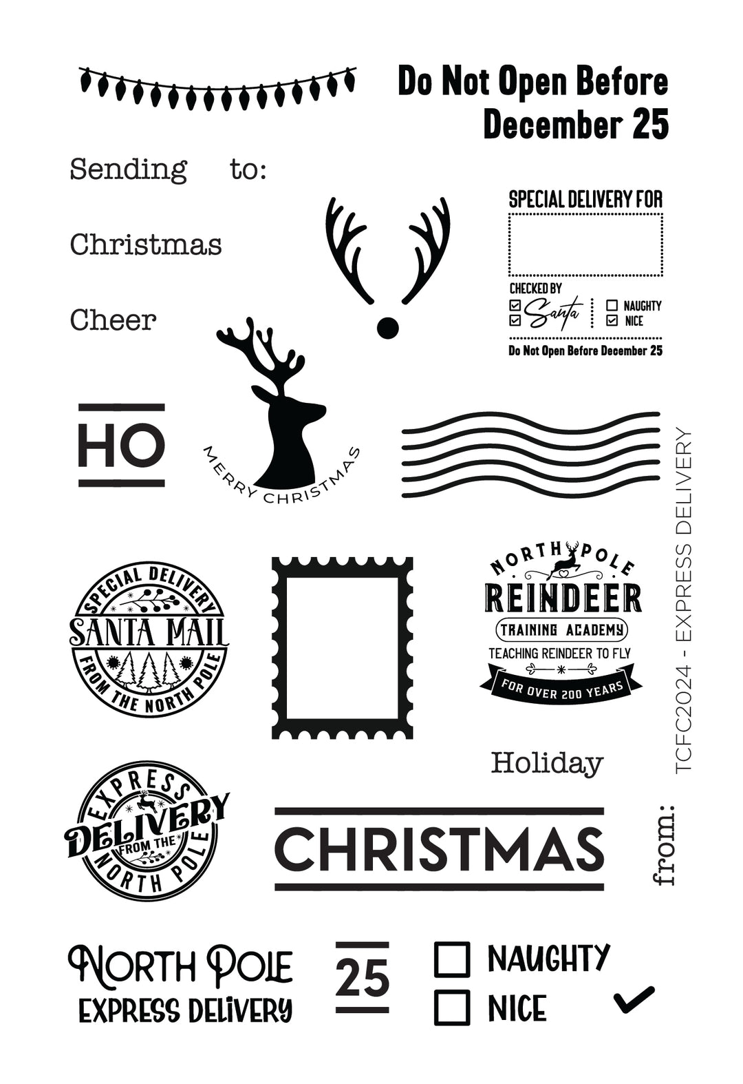 Express Delivery 4x6 Clear Photopolymer Stamp Set