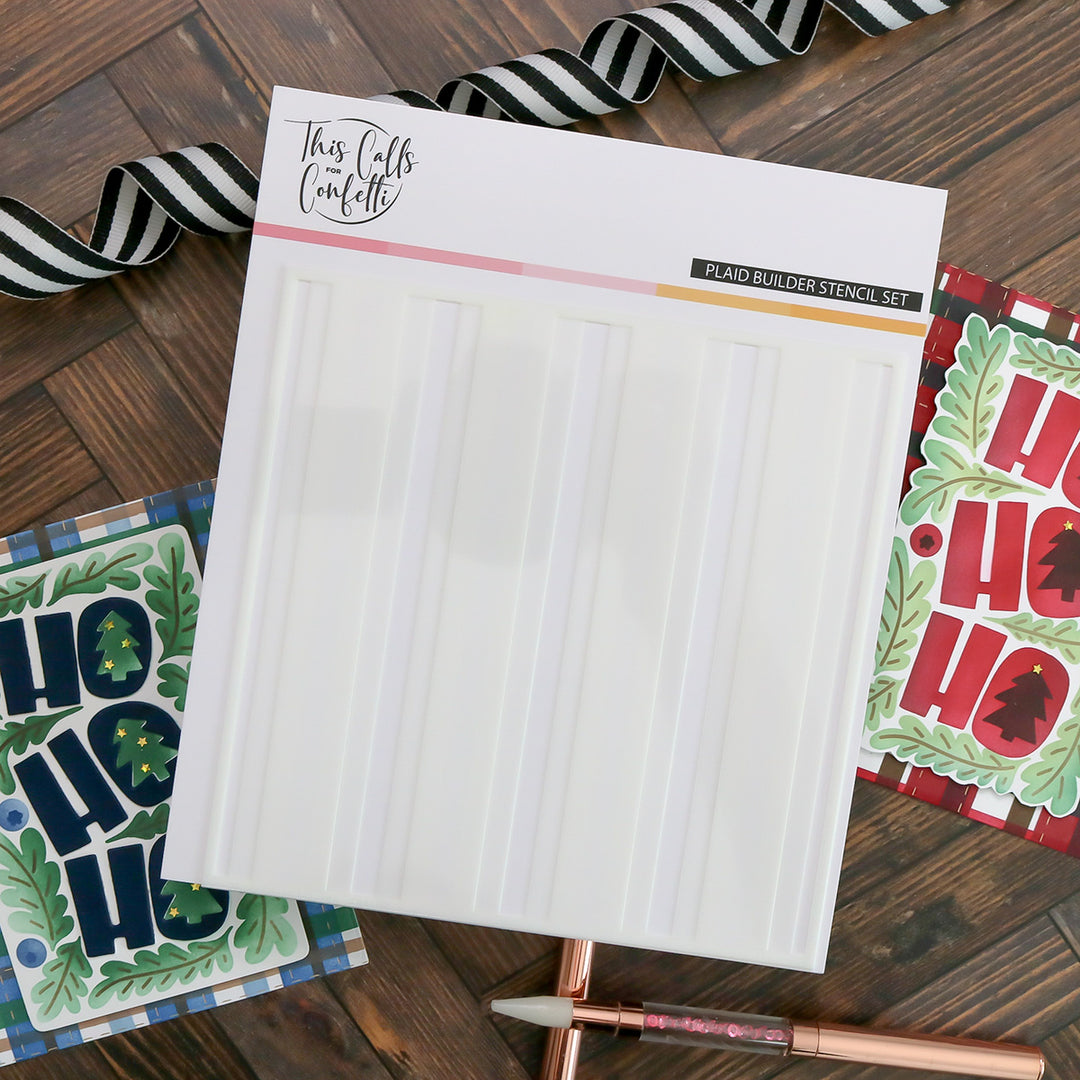 Plaid Builder 6x6 Stencil Set