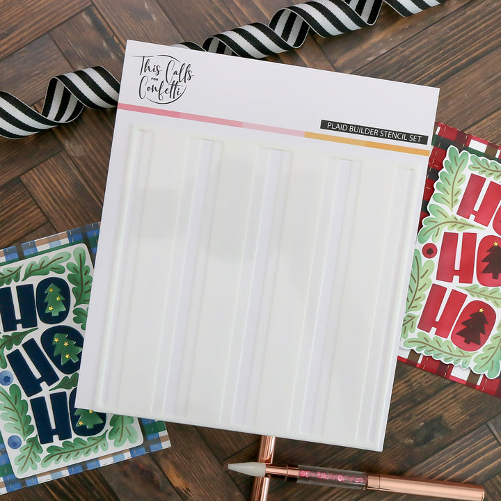 Plaid Builder 6x6 Stencil Set