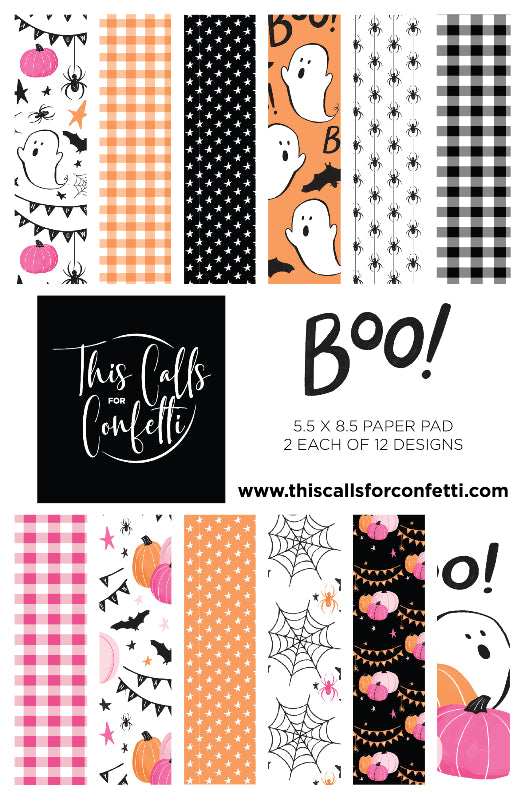 BOO! 5.5 x 8.5 Paper Pack