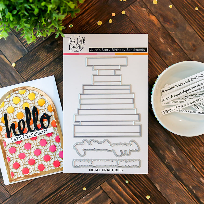 Alice's Story Birthday Sentiments Coordinating Dies