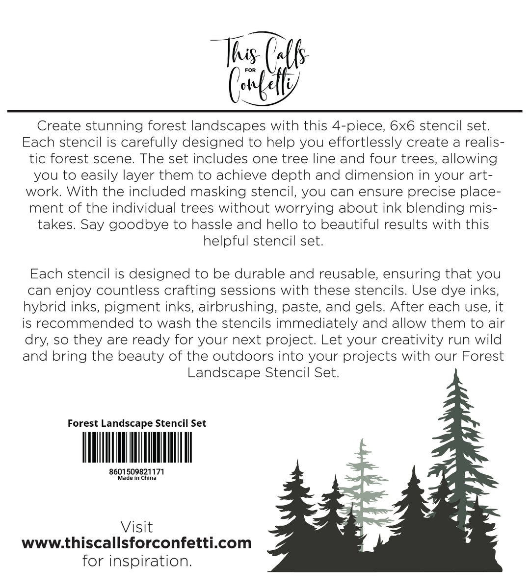 Forest Landscape Stencil Set