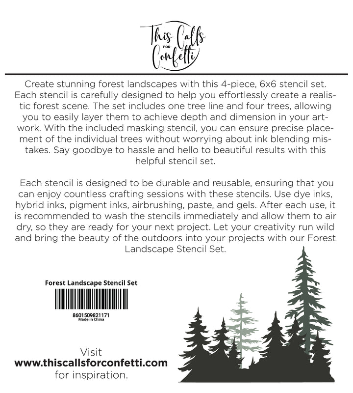 Forest Landscape Stencil Set