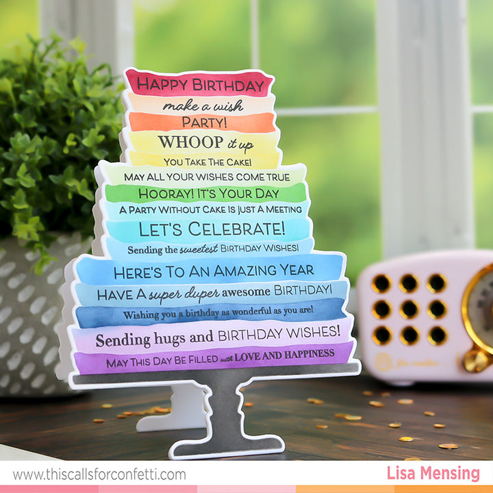Alice's Story Birthday Sentiments 4x6 Stamp Set
