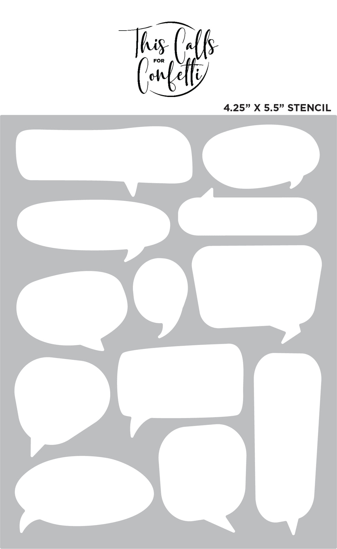 Chatty Stencil 4.25" x 5.5"