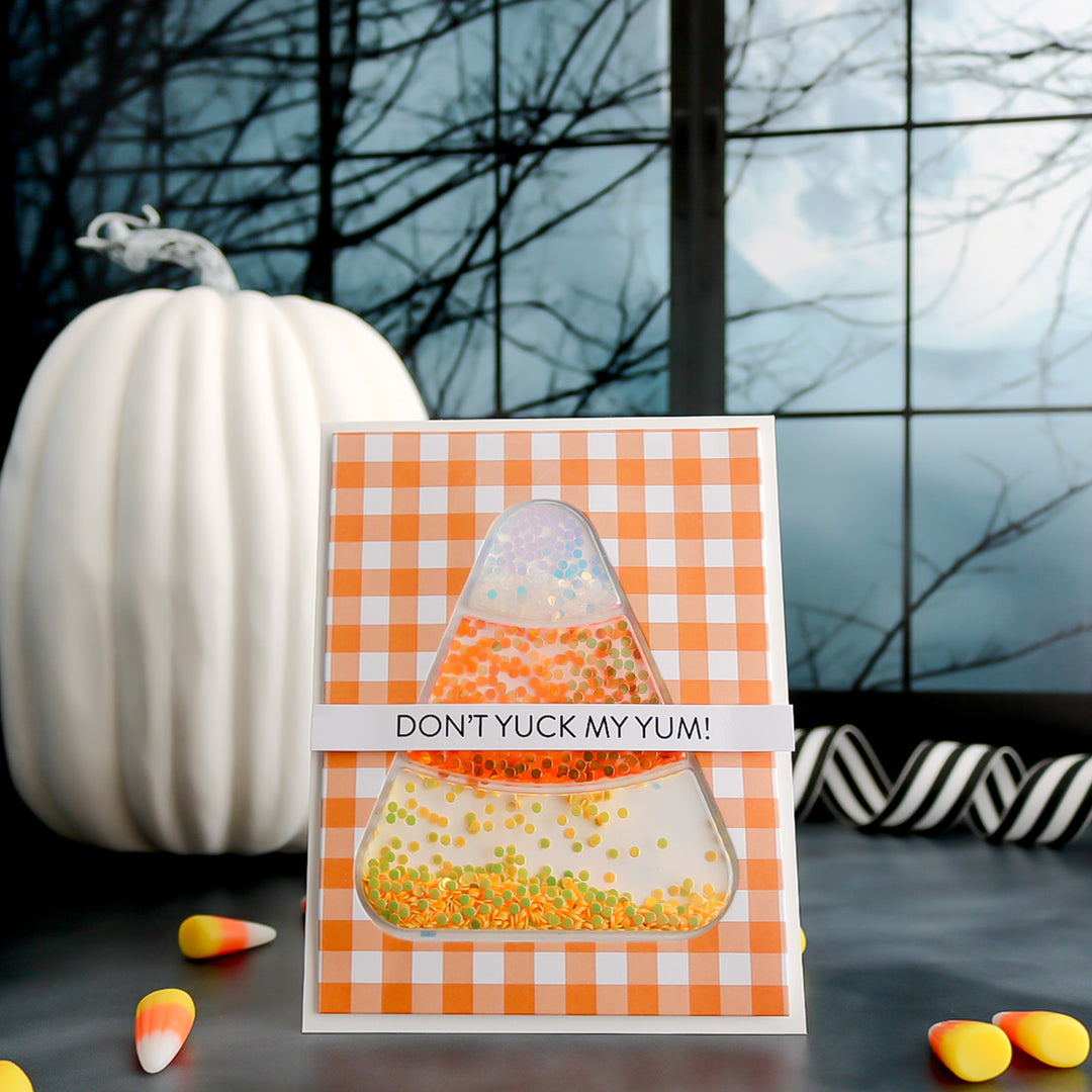 Candy Corn Debossed Shaker Pouch