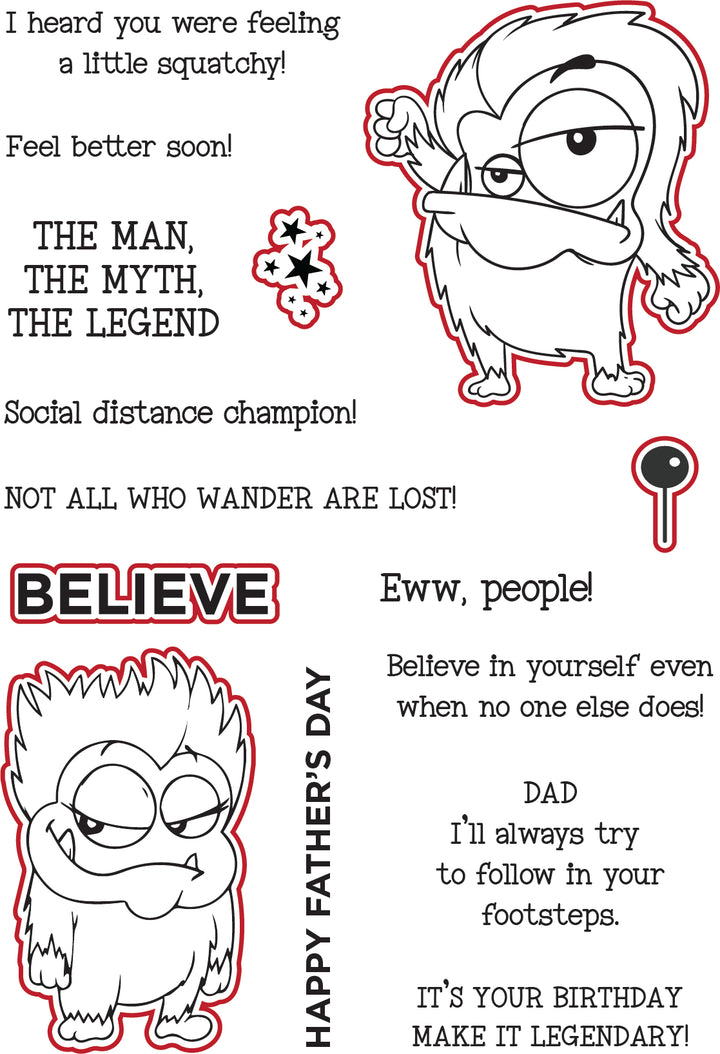 Sentimental Sasquatch 4x6 Stamp Set