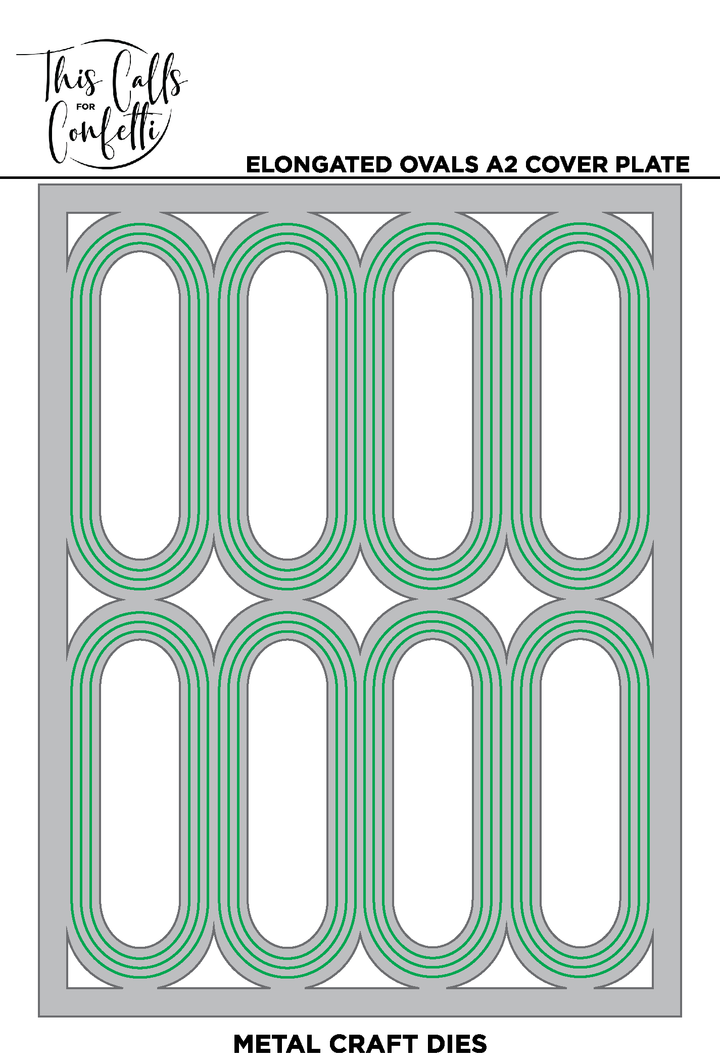 Elongated Ovals A2 Cover Plate Die