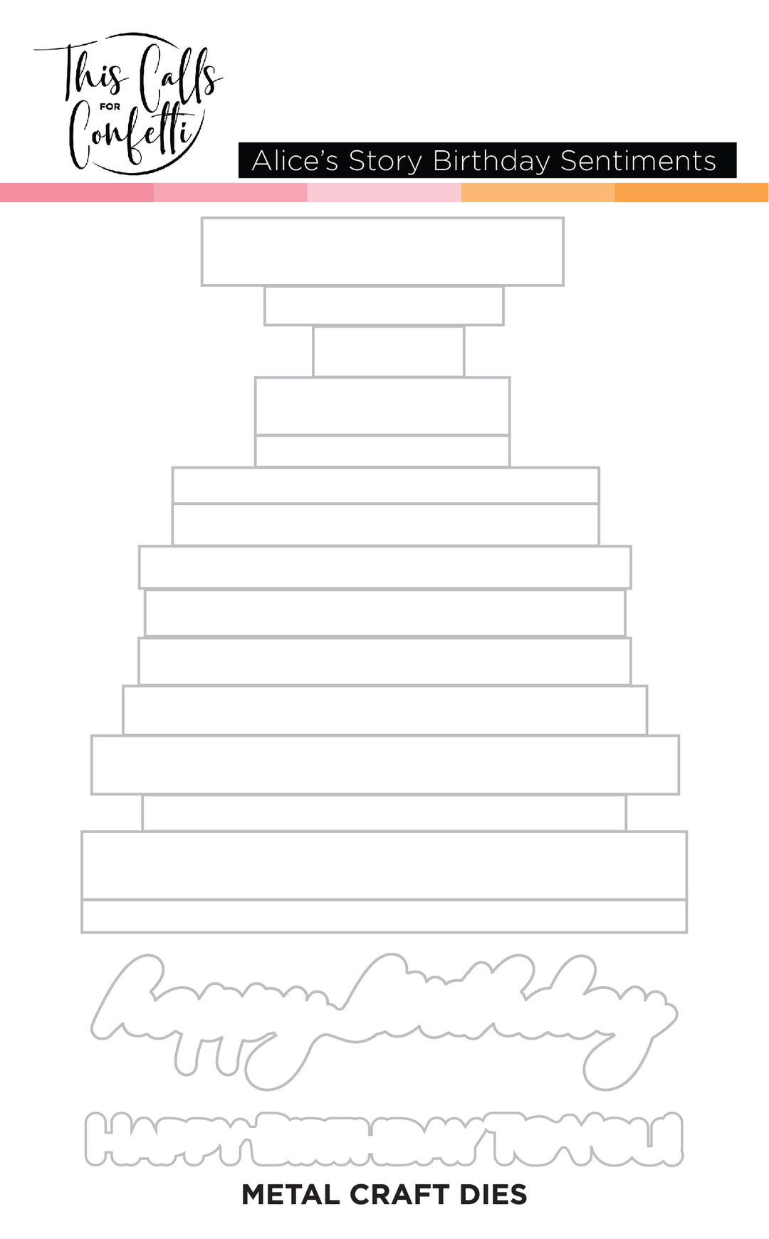 Alice's Story Birthday Sentiments Coordinating Dies