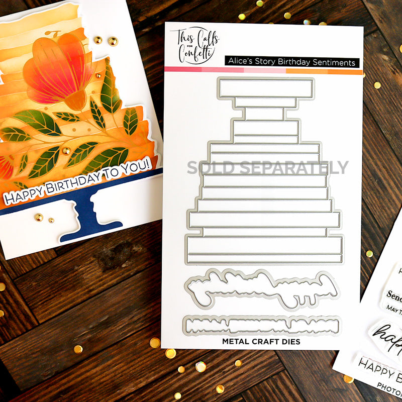 Alice's Story Birthday Sentiments 4x6 Stamp Set