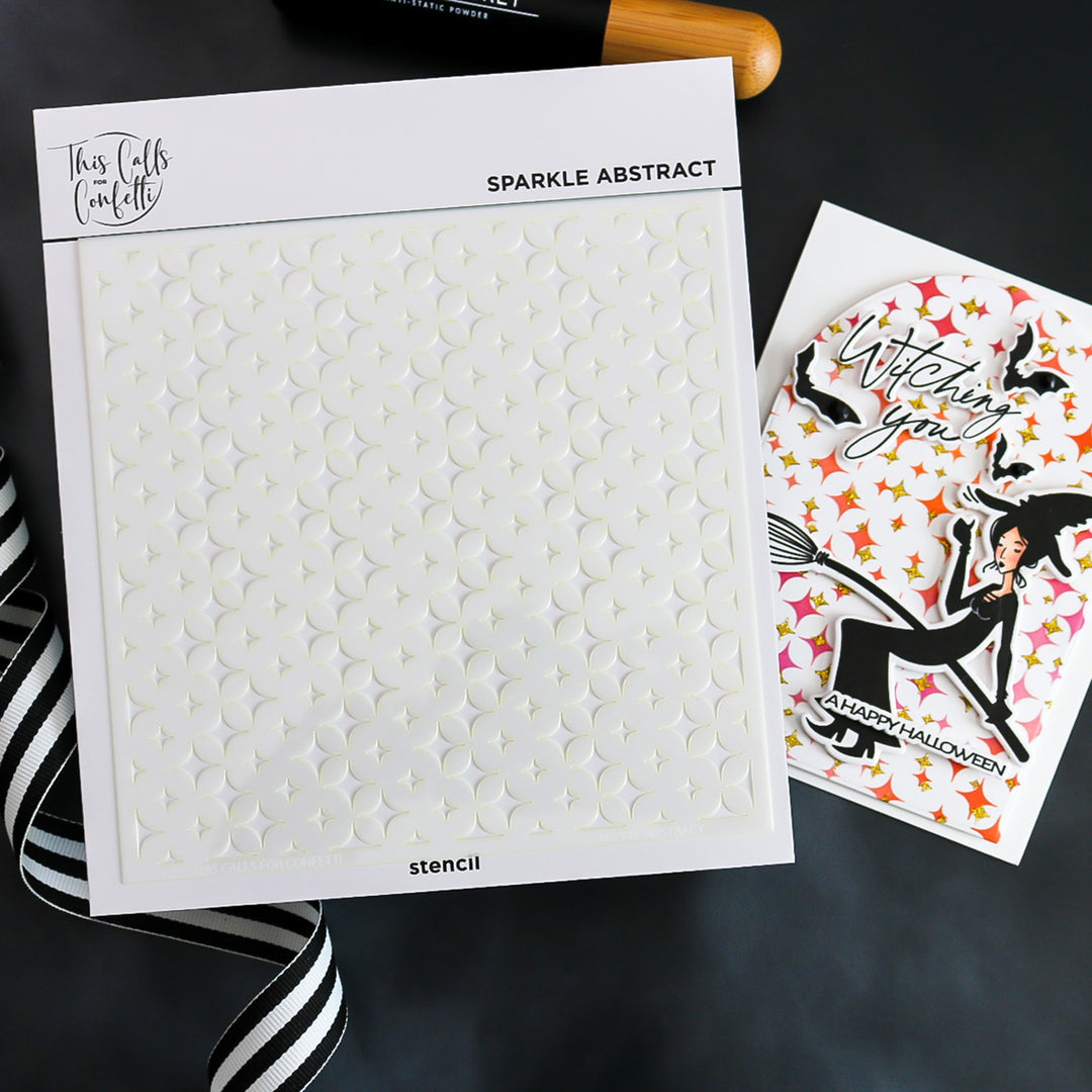 Sparkle Abstract 6x6 Stencil