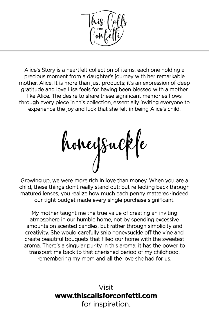 Alice's Story - Honeysuckle Outline Dies