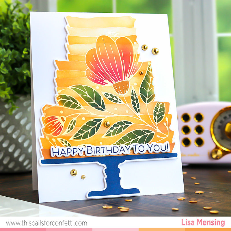 Three Tier Cake Layering Stencil and Die Bundle