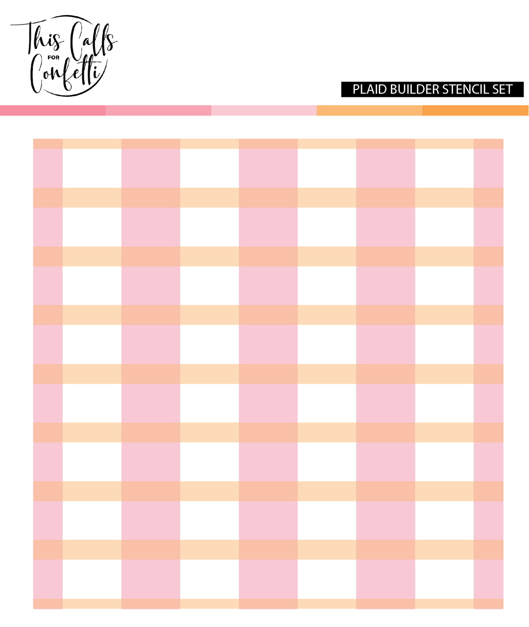 Plaid Builder 6x6 Stencil Set