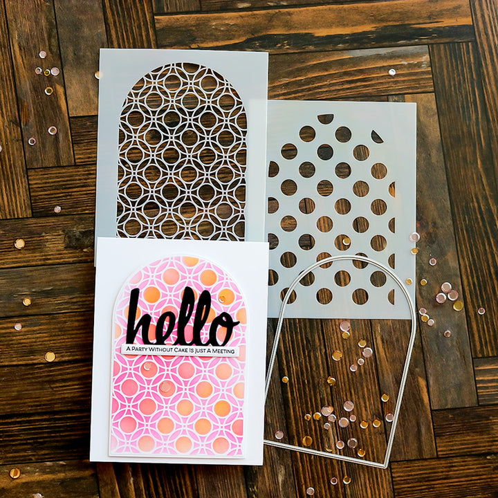 Arched Lattice - Circles Stencils & Die Bundle