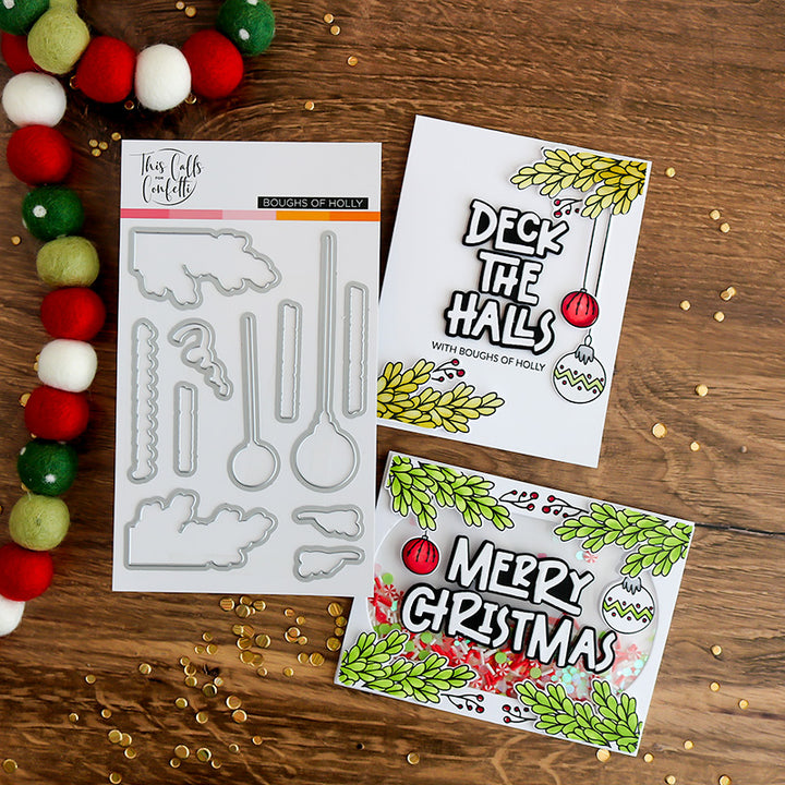 Boughs Of Holly Outline Dies