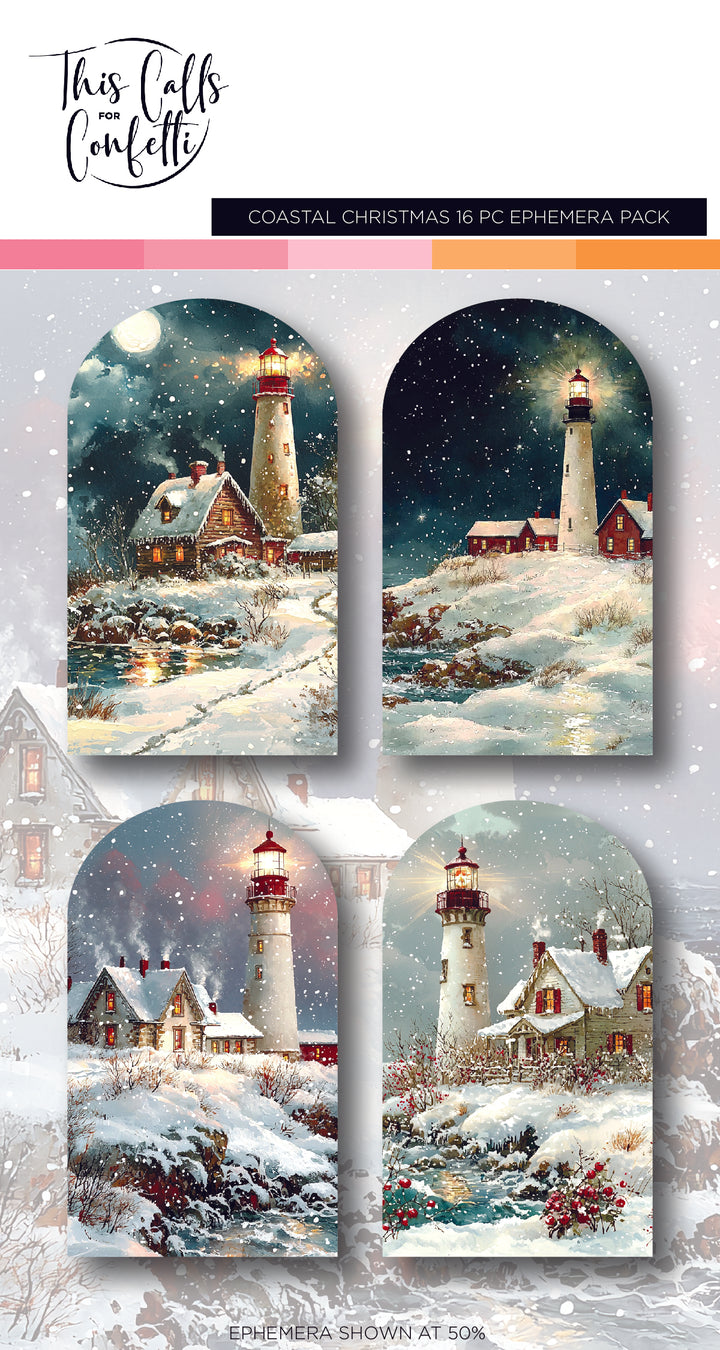 Coastal Christmas Windowscapes Ephemera