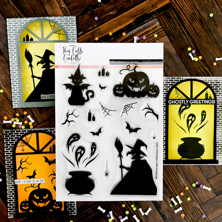 Windowscapes Halloween 6x8 Stamp Set