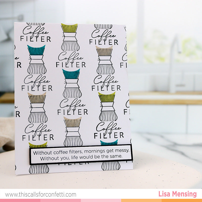 card with coffee images 