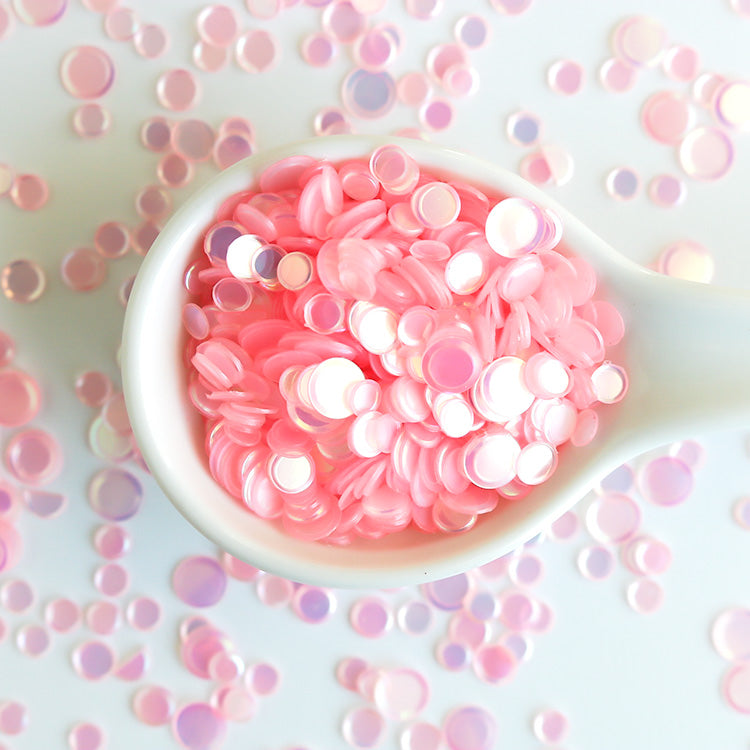Shell Pink - Rainbow Pearl Confetti Sequin