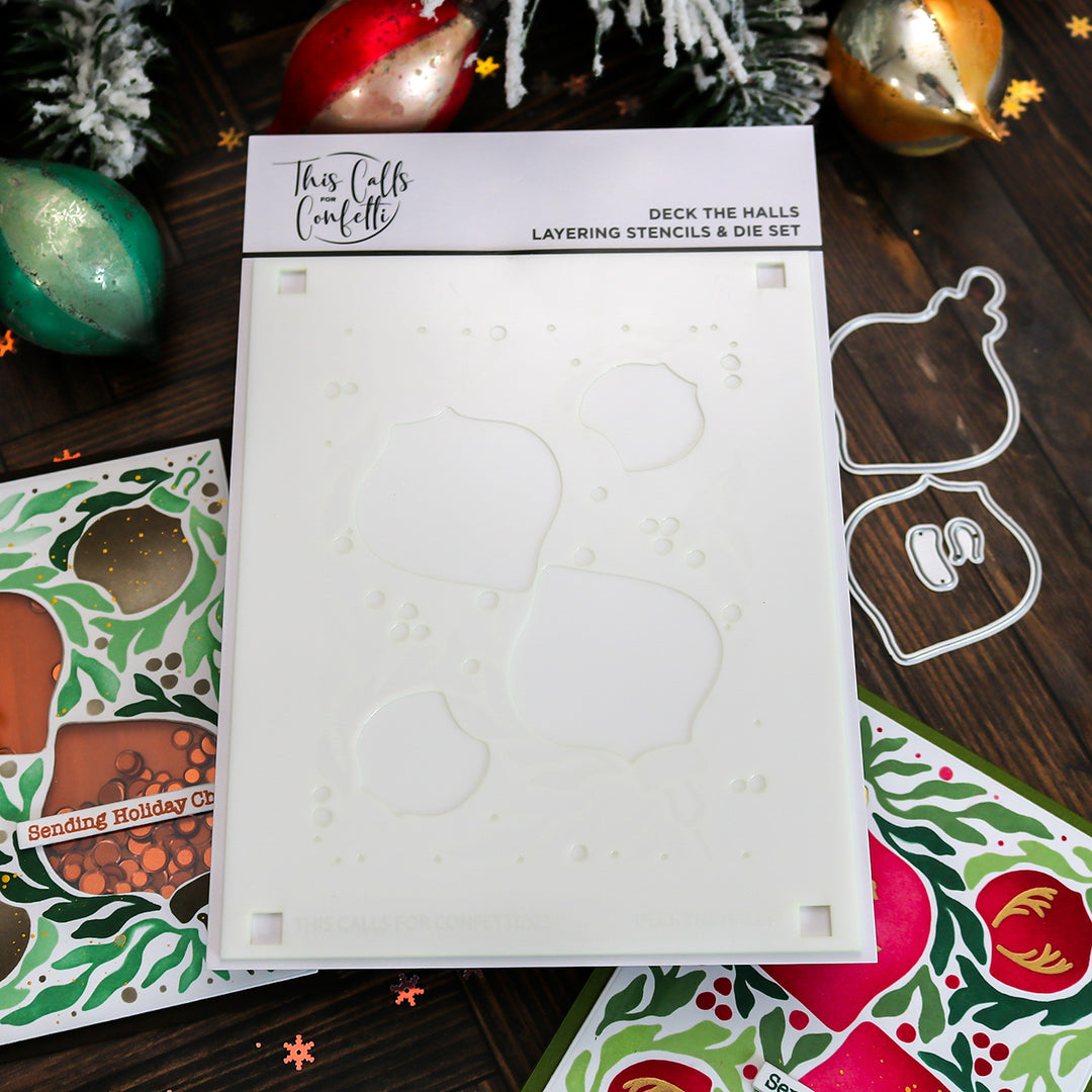 Deck The Halls Layering Stencils & Die Set