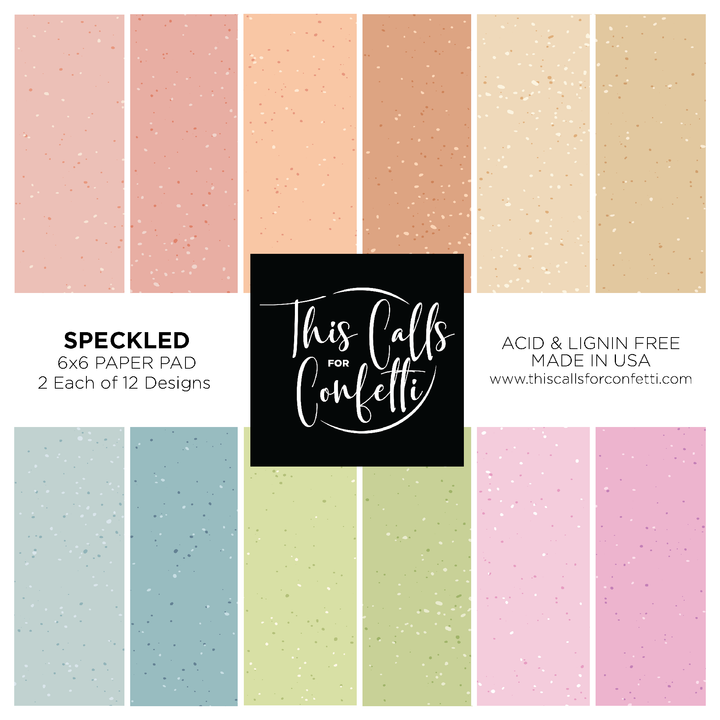 Speckled 6x6 Paper Pad