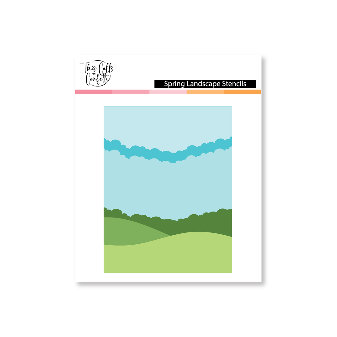 Spring Landscape Stencils