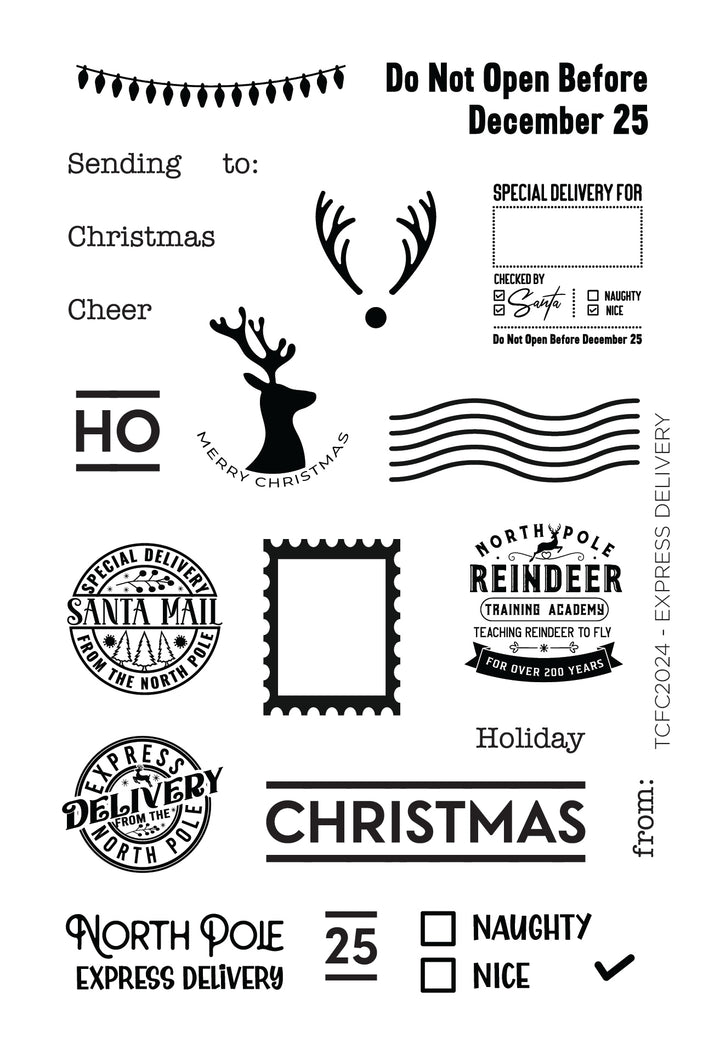 Express Delivery 4x6 Clear Photopolymer Stamp Set