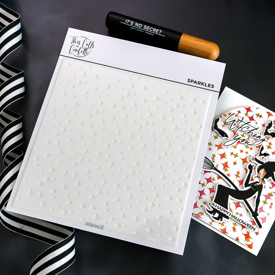 Sparkles 6x6 Stencil