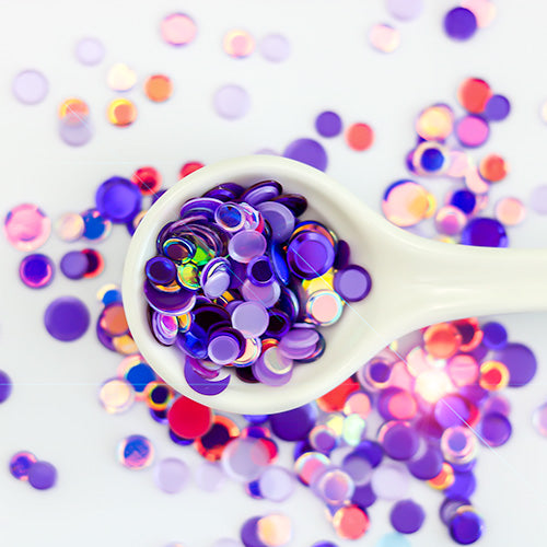 Purple Bokeh Confetti Sequins