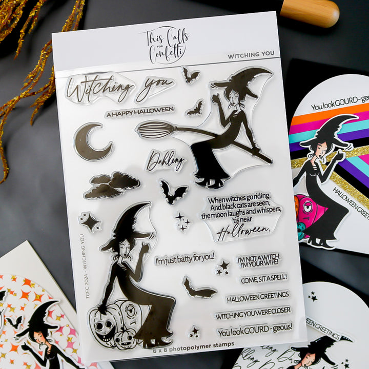 Witching You 6x8 Clear Photopolymer Stamp Set