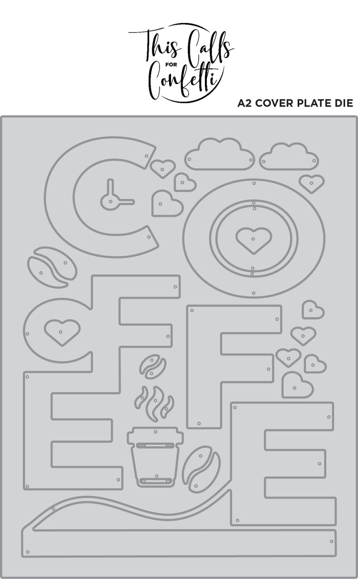 Coffee Time A2 Cover Plate Die
