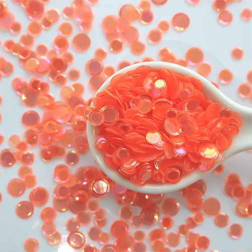 Iridescent Orange Sequin Confetti