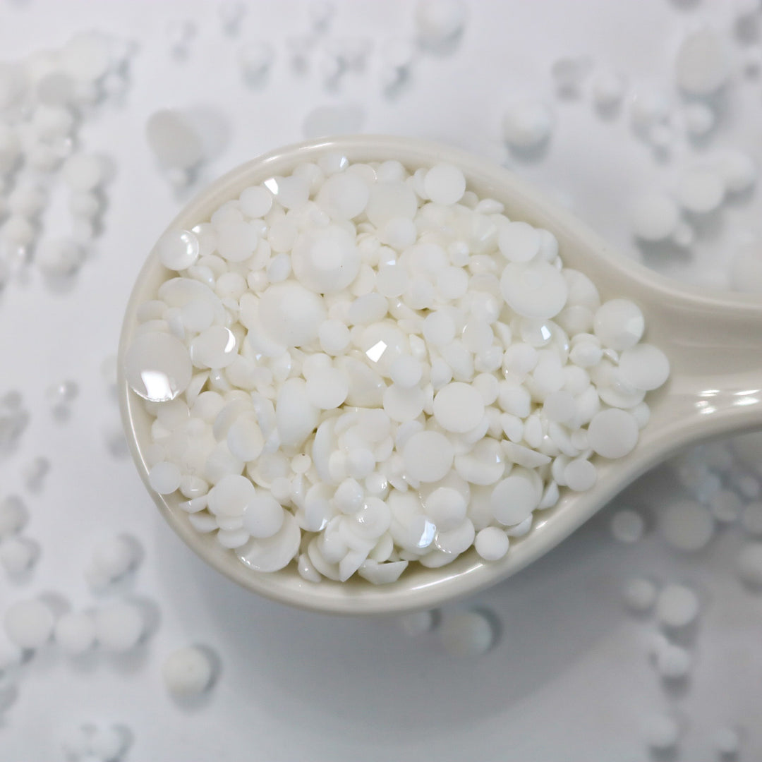 Gloss White Sparkle Gems