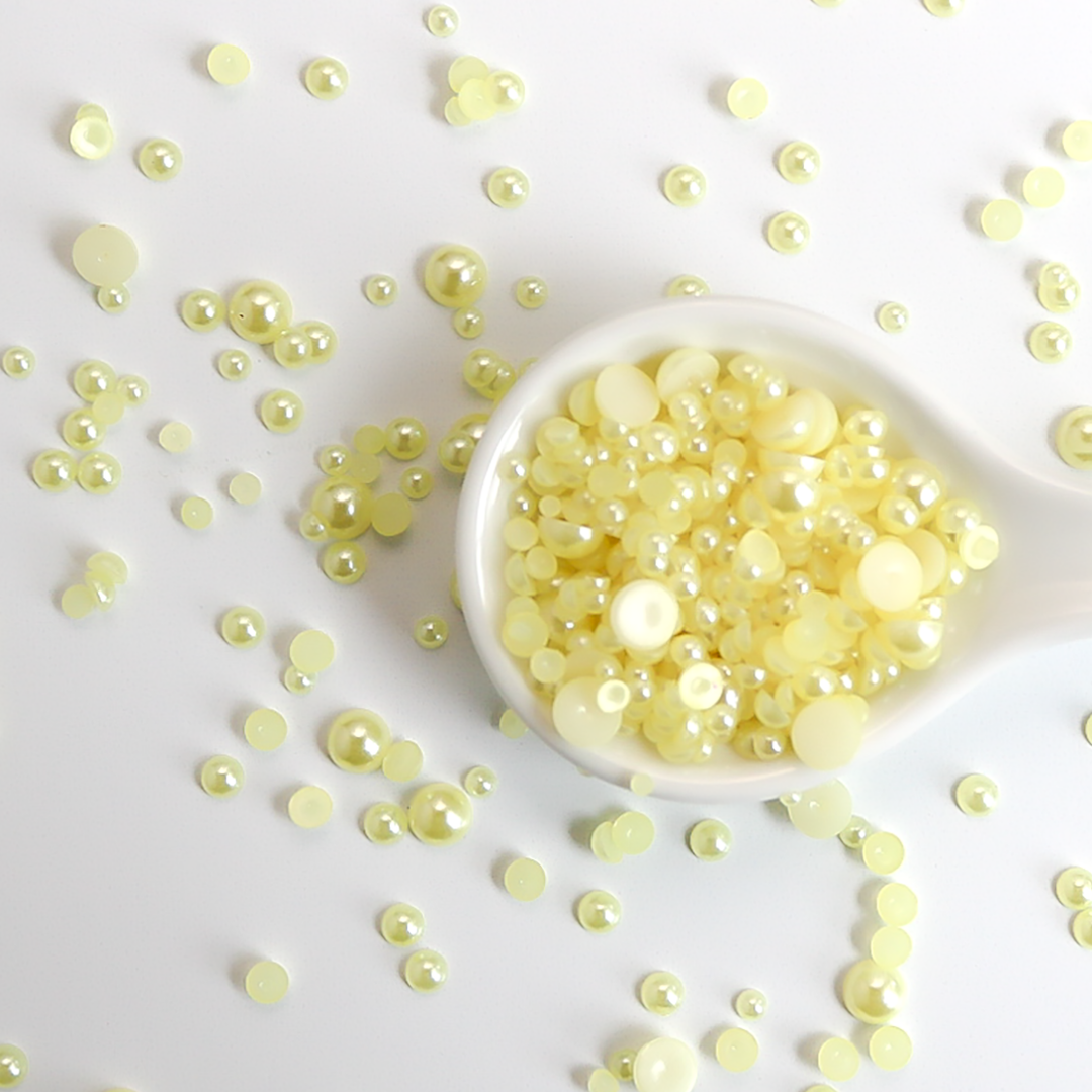 Lemon Chiffon Pearl Embellishments