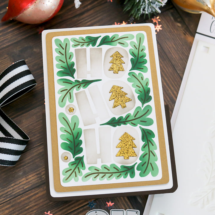 HO HO HO Layering Stencils and Die Set