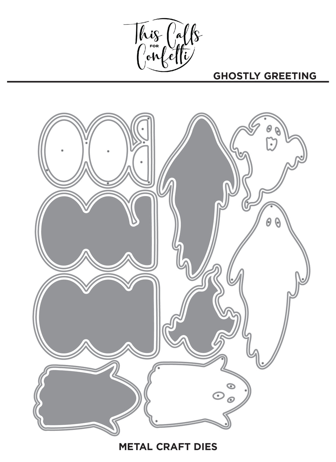 Ghostly Greeting Metal Craft Dies