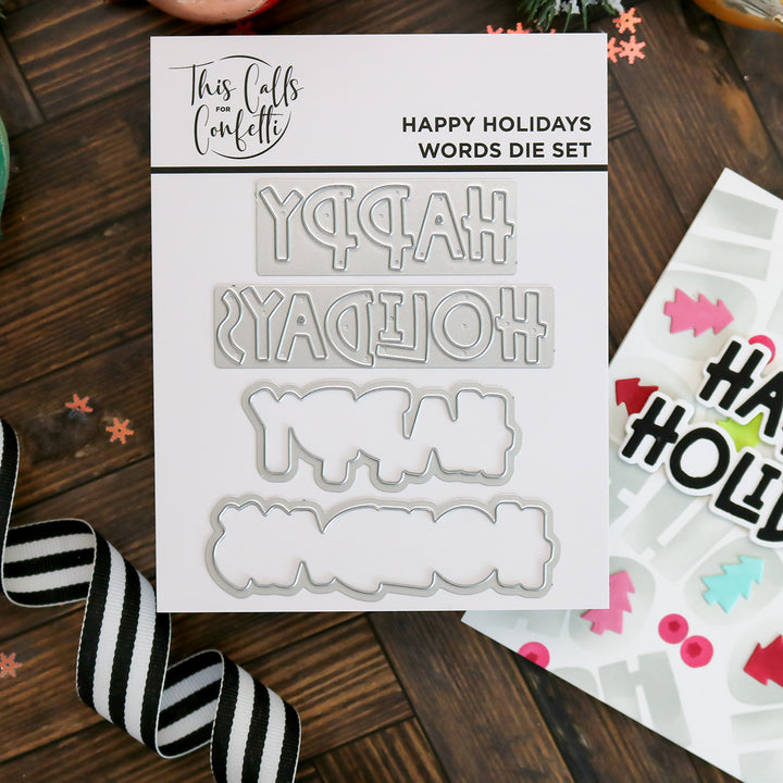 Happy Holidays Words Die Set