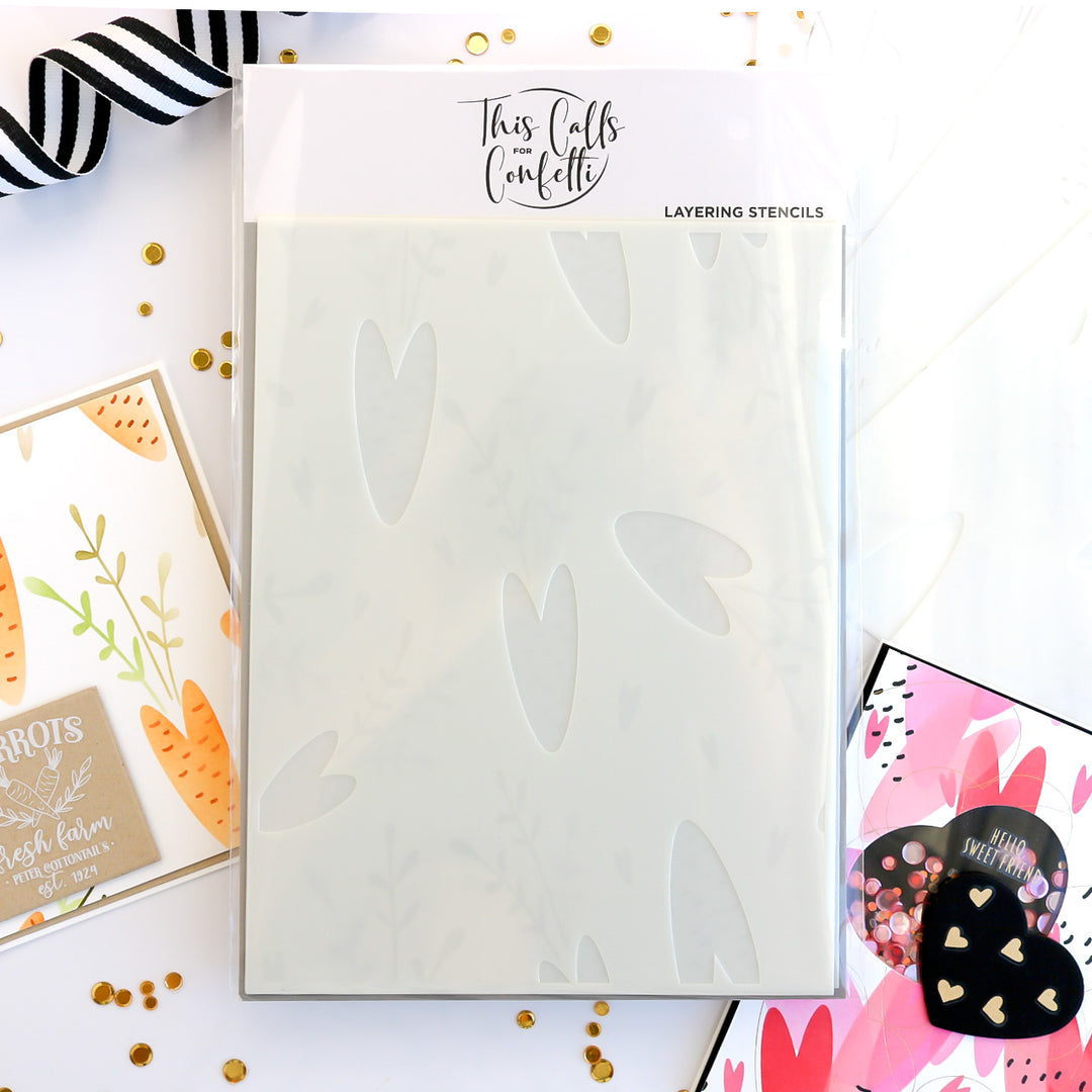 For the Love of Carrots Layering Stencil