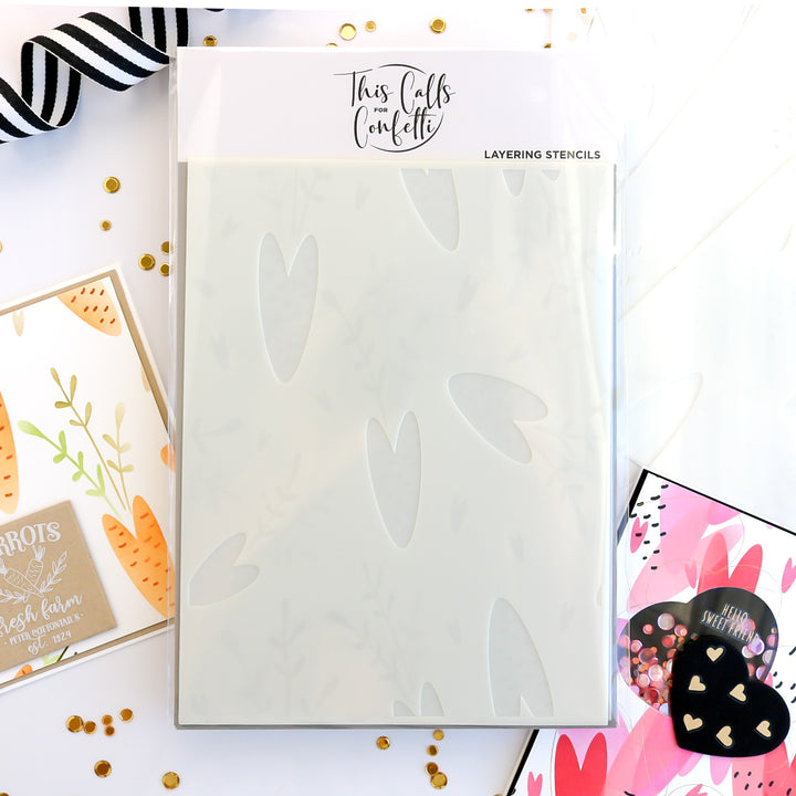 For the Love of Carrots Layering Stencil