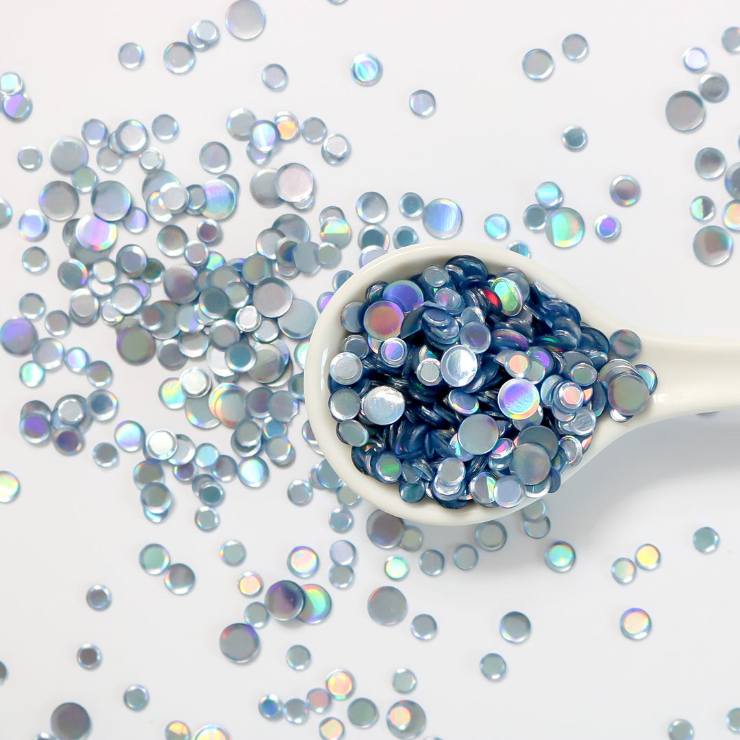 Metallic Pale Blue Hologram Sequin Confetti