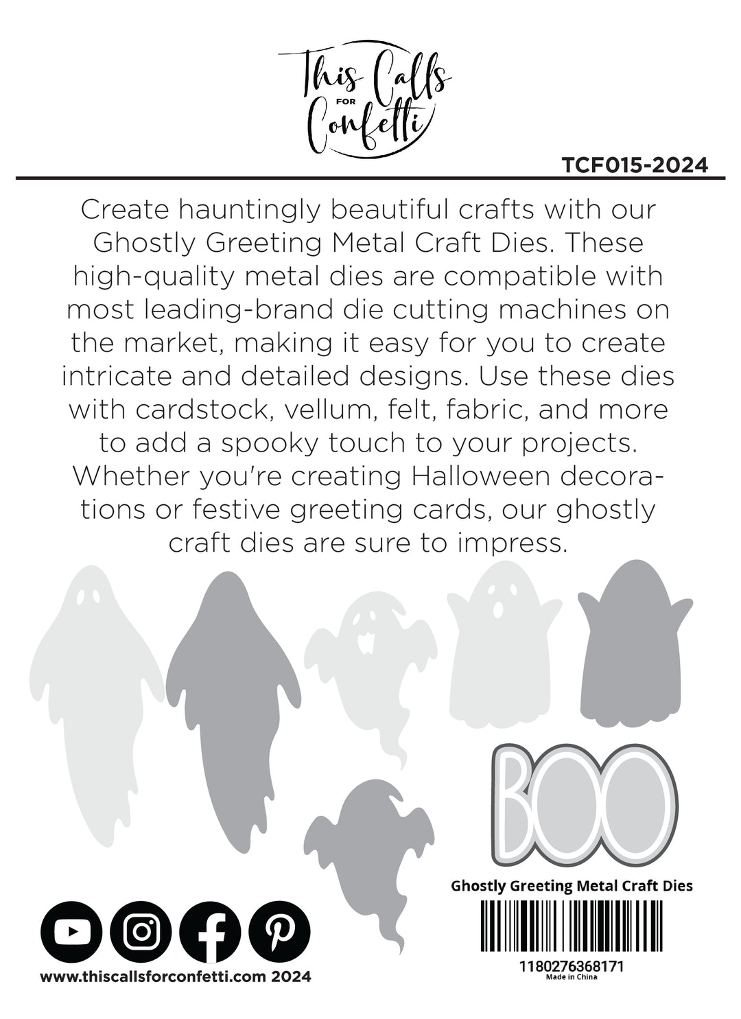 Ghostly Greeting Metal Craft Dies