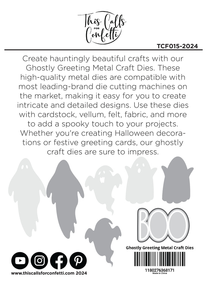 Ghostly Greeting Metal Craft Dies