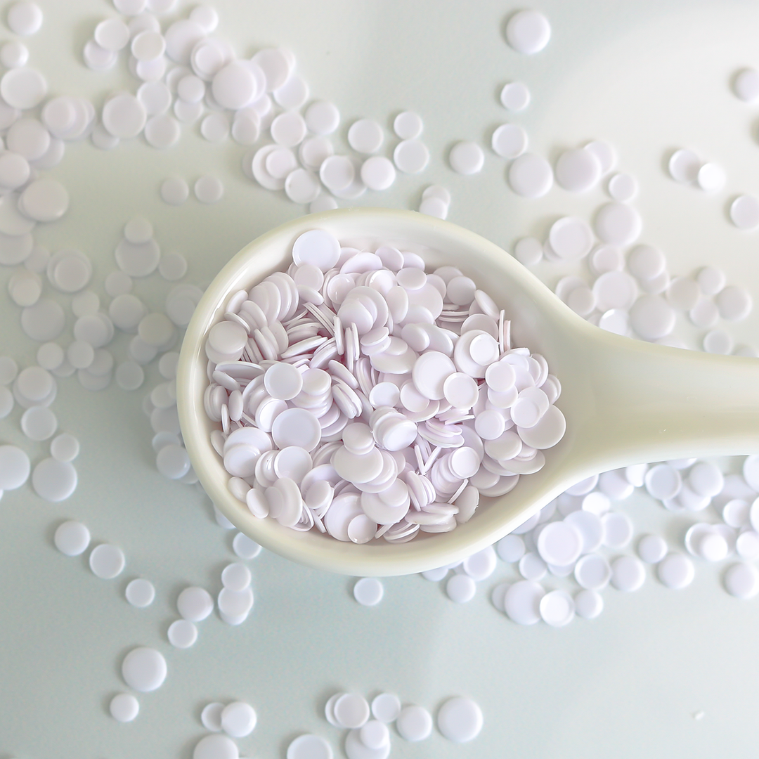 Glossy White Sequin Confetti