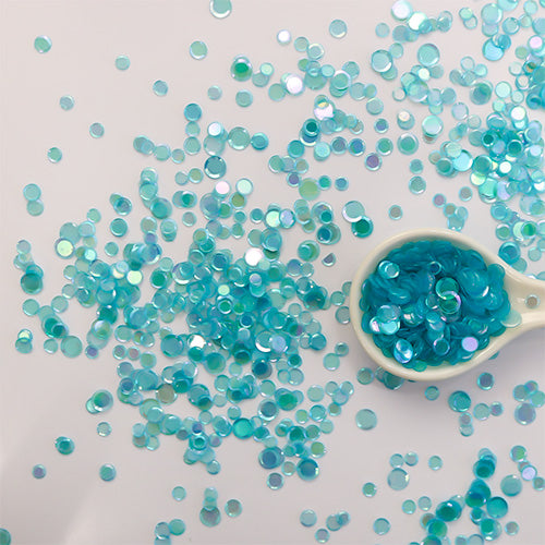 Iridescent Light Turquoise Sequin Confetti