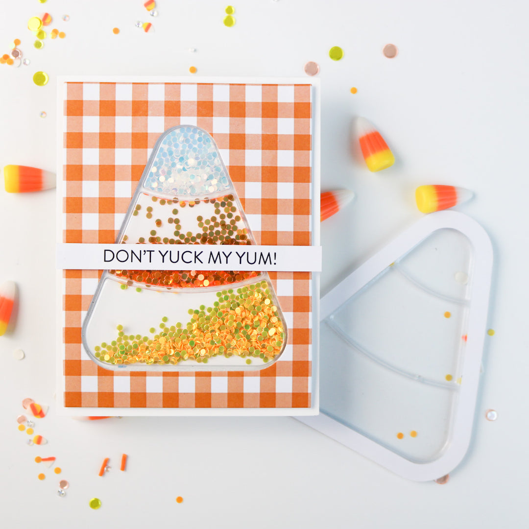 Candy Corn Debossed Shaker Pouch