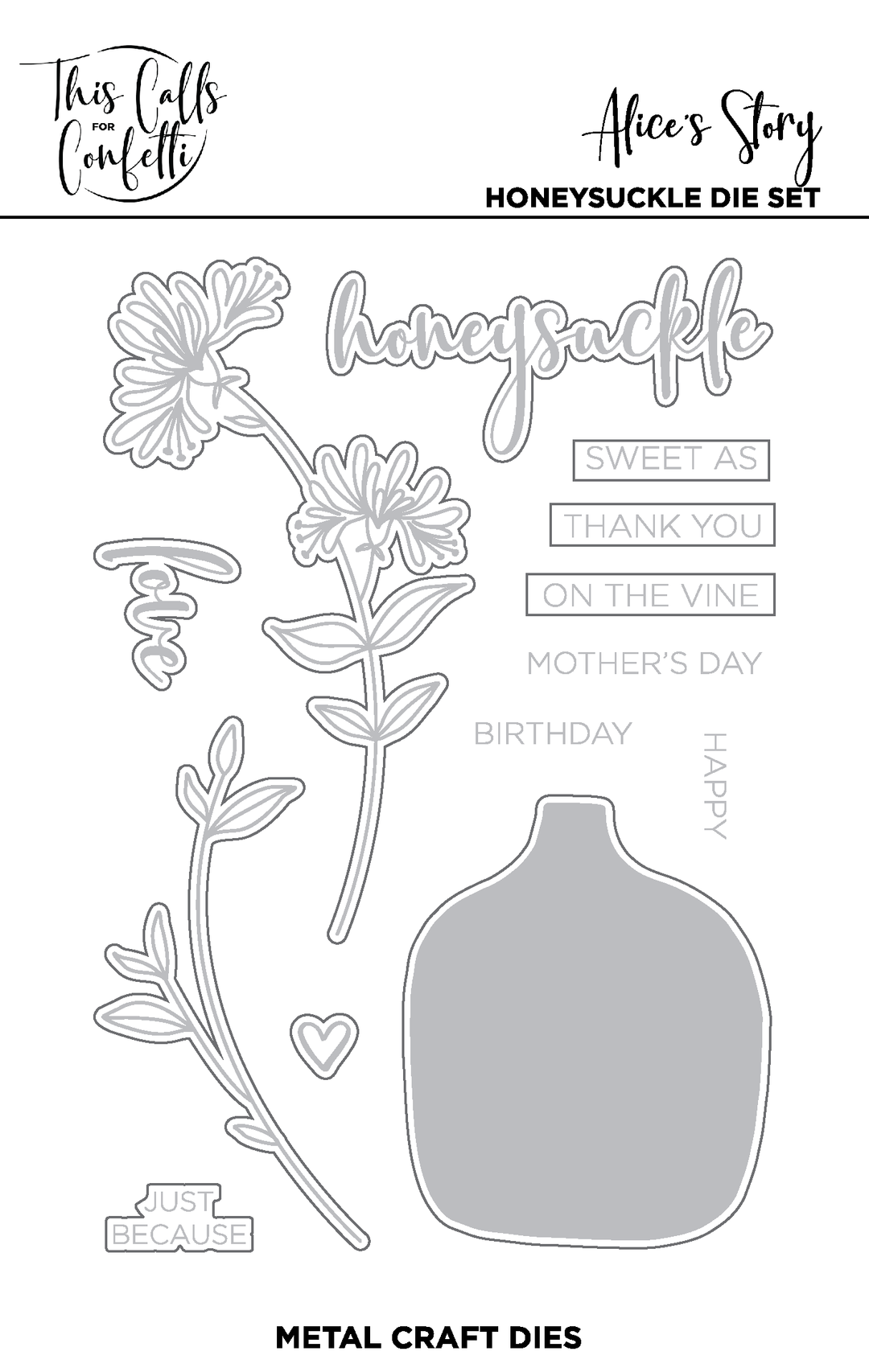 Alice's Story - Honeysuckle Outline Dies