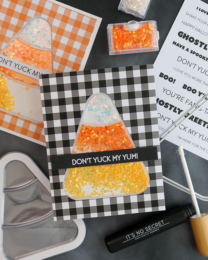 Candy Corn Debossed Shaker Pouch and Die Starter Kit