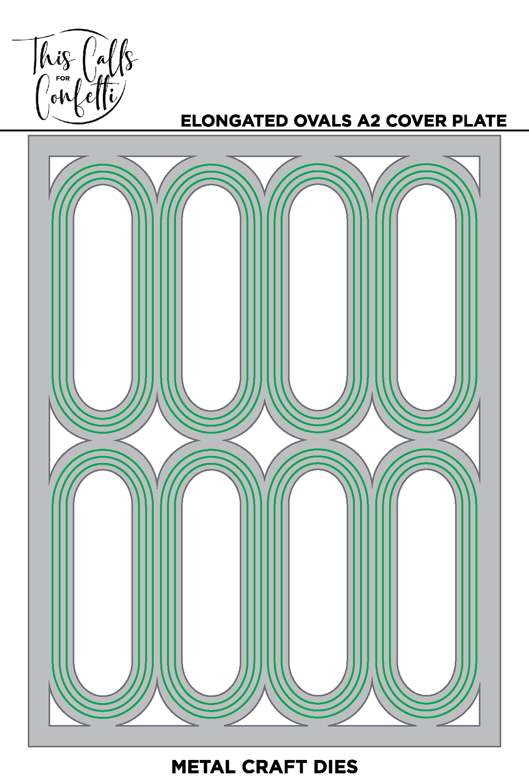 Elongated Ovals A2 Cover Plate Die